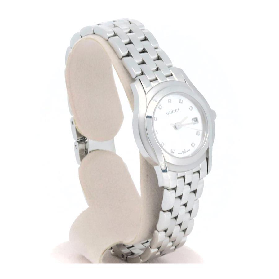 グッチ 5500L シェル文字盤 ダイヤモンド 12P レディース腕時計 質屋出品