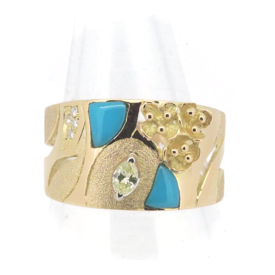 Buy Keiko Ikeda diamond turquoise ring No. 24 0.17ct 0.04ct K18YG