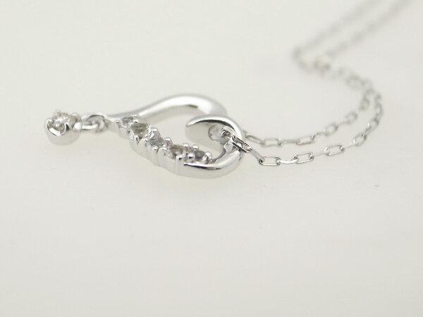 4 ℃ Colored Stone Necklace K10WG (10K White Gold) Heart