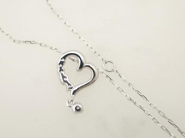 Buy 4 ℃ Colored Stone Necklace K10WG (10K White Gold) Heart from