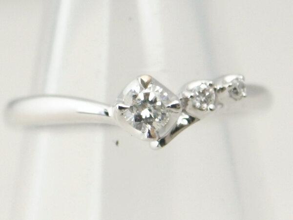 ヨンドシー ダイヤモンドリング 指輪 10号 K18WG(18金 ホワイト