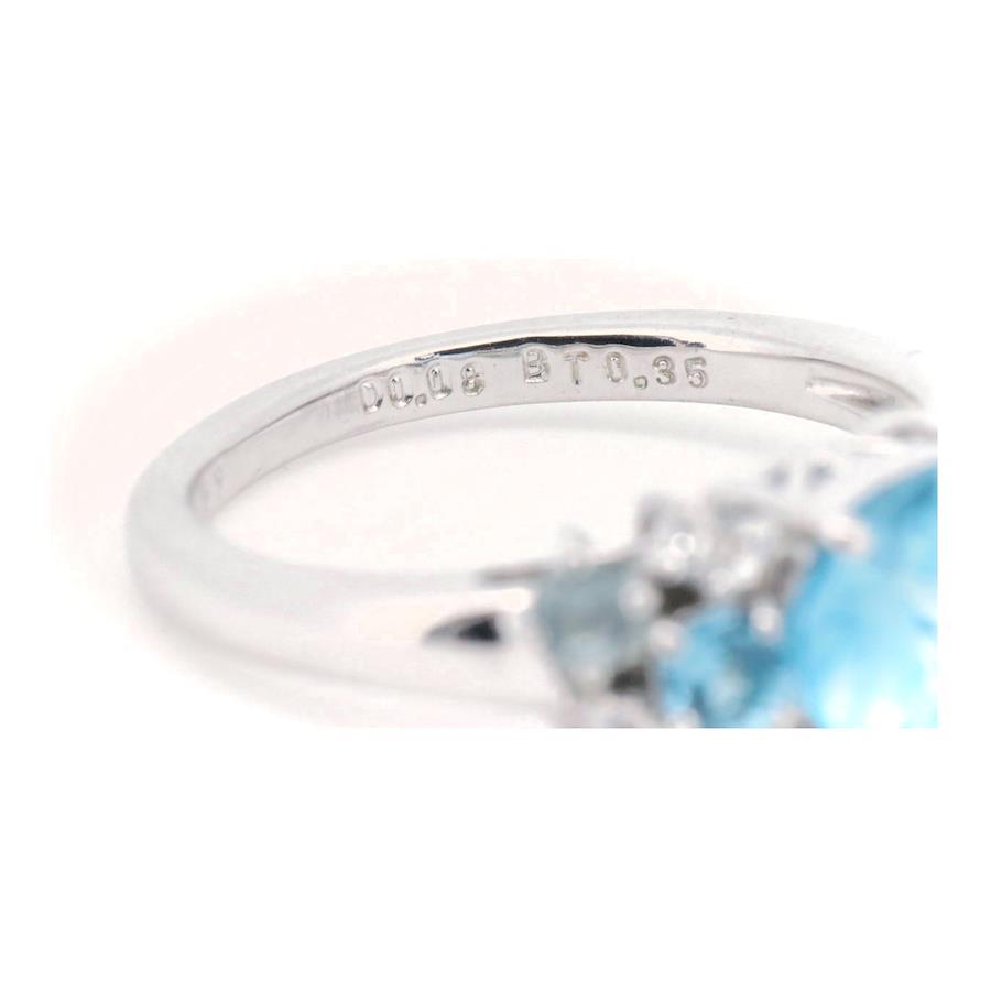 HANA ブルートパーズダイヤモンドリング 指輪 11.5号 1.77ct D0.08ct BT0.35ct K18WG