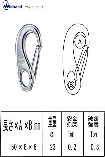 Wichard(ウィチャード) カラビナ サージカルステンレス(316L) 50mm Mサイズ 破断強度 300kg 2480  日本の商品を世界中にお届け ZenPlus