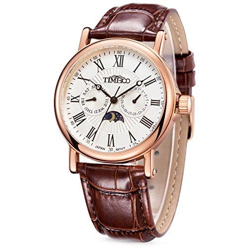 Time100 Multifunction Men's Watch Roman Numerals Date Day of the Week  Display Day / Night Display Made in Japan Movement VX3H Men's Watch W80035G 