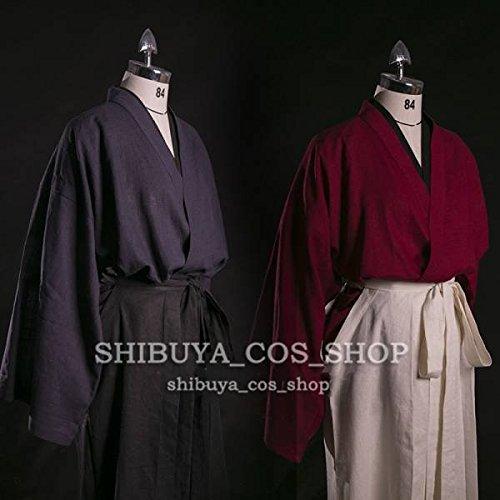 Rurouni Kenshin Himura Kenshin Red Blue Kimono Cosplay Costume