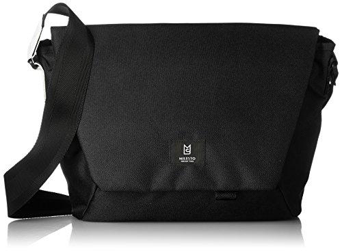 [MILESTO] MILESTO messenger bag men's women's a4 diagonal cliff Hutte black  black black