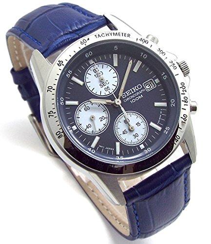 Buy SEIKO Chronograph Watch Genuine Leather Belt Set Domestic Seiko Regular  Distribution Navy Blue Belt SND365P1-BL [Parallel Import] from Japan - Buy  authentic Plus exclusive items from Japan | ZenPlus