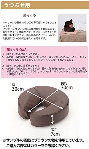 低反発 顔マクラ (バンド付き) 全5色 高さ7cm ブラウン [ マッサージ枕 低反発マクラ 顔枕 整体枕 エステマクラ 寝枕 首枕 クッション  ネックピロー うつぶせ うつ伏せ 顔 額 首 マクラ 枕 マッサージ 整体 ]