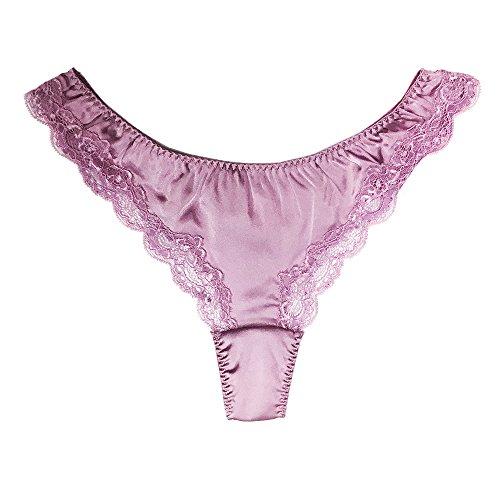 Buy (SilRiver Silver River) Luxury Silk Satin Women's Sexy Lingerie Women's  Underwear Lace Panties T-back Shorts from Japan - Buy authentic Plus  exclusive items from Japan