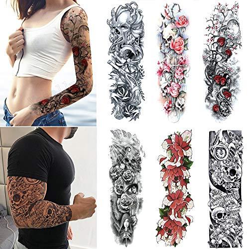 Waterproof Temporary Arm Tattoo Set For Women Large Thigh, Leg