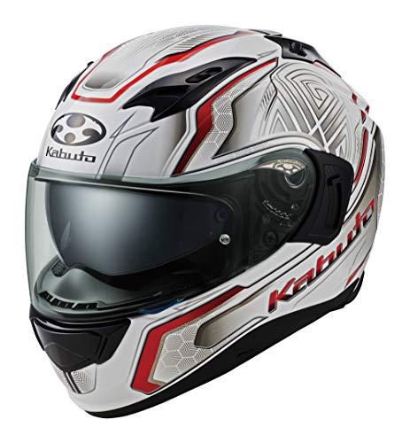 OGK KABUTO Bike Helmet Full Face KAMUI3 CIRCLE (Circle) Pearl White Red  (Size: XL) 585655