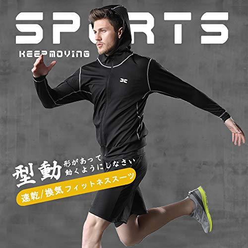 コンプレッションウェア セット スポーツウェア メンズ 長袖 半袖 抗菌