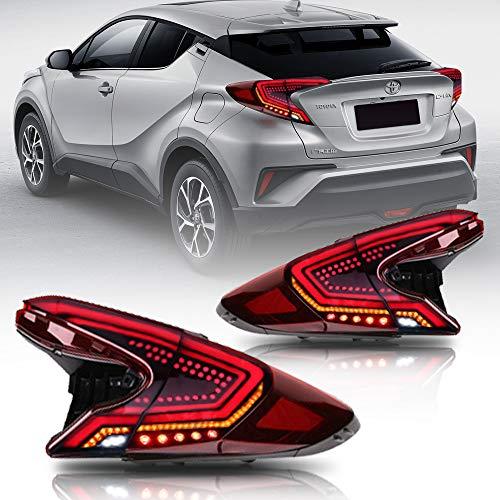 トヨタ CHR C-HR テールランプ テールライト リアライト toyota 全LED 流れる ウインカー デモンストレーション機能 左右4点セット  カプラーオン2018-UP 一年保証(赤)