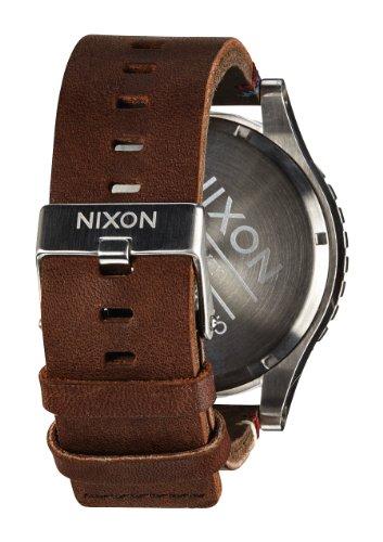 [Nixon] NIXON Watch 51-30 CHRONO LEATHER: BLACK / BROWN NA124019-00  [Parallel import goods] A124019 A124-019 51-30 Chrono leather: Black / Brown