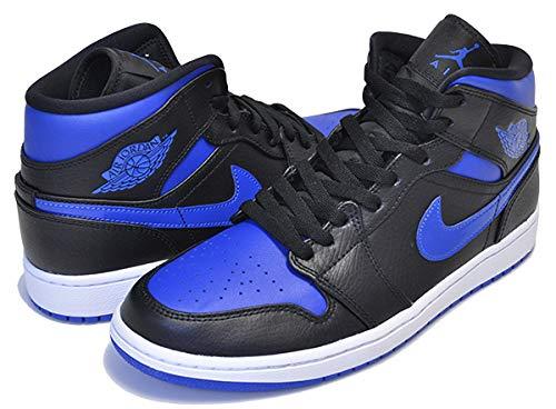 [Nike] Air Jordan 1 Mid 554724-068 AIR JORDAN 1 MID black / hyper  royal-white sneakers AJ1 Black Royal 27.5cm [Parallel imports]