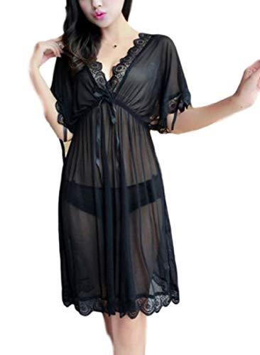 Women's Sexy Lace See-through Nightgown Sleepwear Lingerie Underwear  Camisole Nightdress