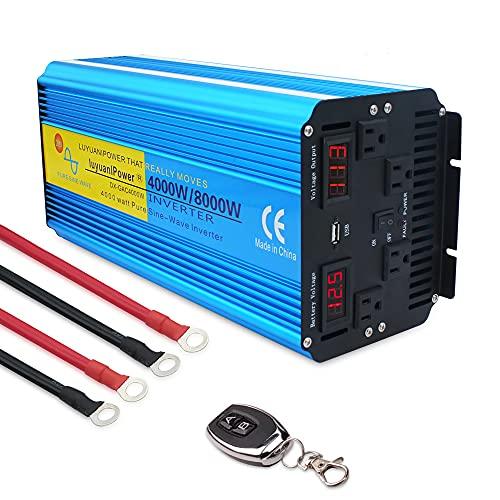 IpowerBingo Inverter Sine wave 12V 4000W Maximum 8000W With remote control  function DC 12V (DC) AC100V (AC) Conversion 50HZ 60HZ Switching AC outlet x 