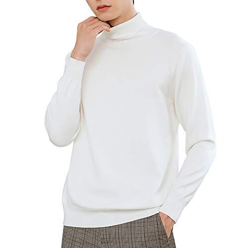 COZOEN Sweater Men's Turtleneck High Neck Knit Knit Setter Cashmere Touch  Acrylic Casual Business Plain Autumn Winter 13 Colors