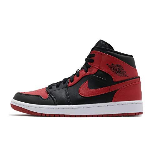 [Nike] AIR JORDAN 1 MID BLACK / GYM RED / WHITE [BRED]  _Inventory_US8.5-26.5cm [Parallel imports]