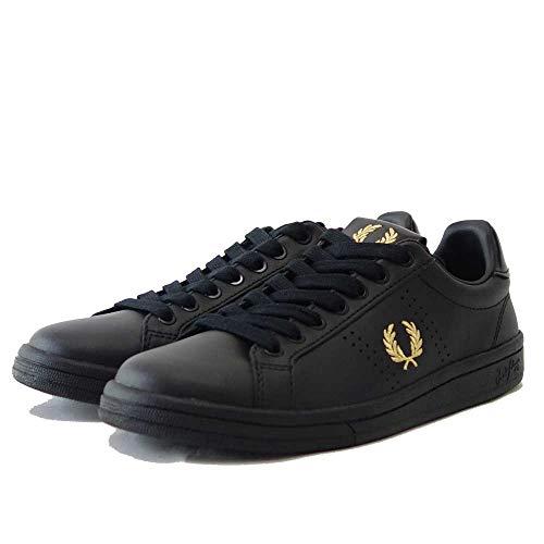 Buy [Fred Perry] 1251 (Unisex) B721 LEATHER TAB Color: BLACK / METALLIC GOLD Natural leather low-cut sneakers Tennis shoes (BLACK / M.GOLD 26.0cm) from Japan - Buy authentic Plus exclusive