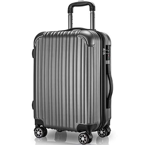 Buy VARNIC Suitcase Carry case Carry bag Carry-on PC material Impact  resistant Large ultra-lightweight Silent double caster TSA lock installed  Travel business trip (M size (65L)% comma% ash) from Japan - Buy