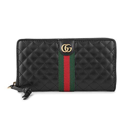 Gucci GUCCI long wallet round fastener 536450 0YKBT 1060 Trapuntata Black Black Parallel import goods