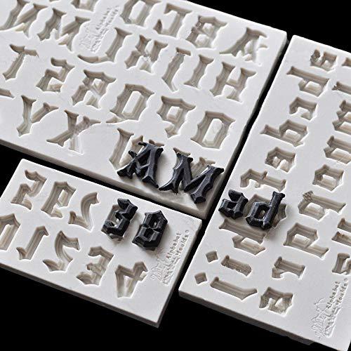 Alphabet & Numbers - Silicone Mold 3-Pc. Set