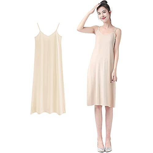 Buy Plain Slip Dress Camisole Lingerie-Prevention of clinging Women's  underwear Sexy cute Sleeveless underwear Strap camisole Prevention of  see-through Beige knee length L from Japan - Buy authentic Plus exclusive  items from