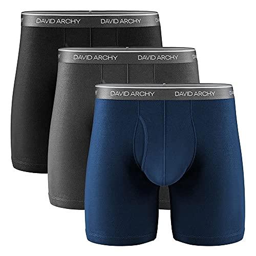 Buy (David Archie) DAVID ARCHY Boxer Shorts Men's Underwear Front Opening  Long Bamboo Fiber Mokkori Boxer Briefs Pants Antibacterial Deodorant  Quick-drying 3-Pack Multicolor L from Japan - Buy authentic Plus exclusive  items