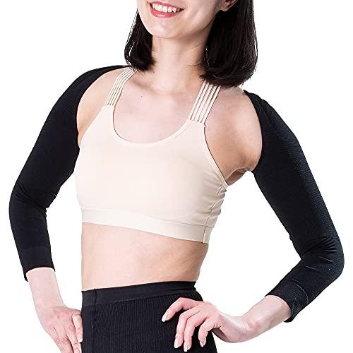 Buy [Slim Feather] Upper arm shaper Upper arm pressure Posture correction  Kyphosis correction underwear (single item, M% comma% black) from Japan -  Buy authentic Plus exclusive items from Japan