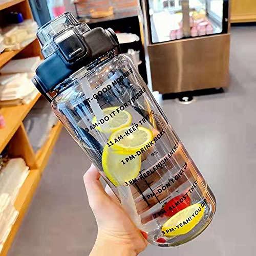 Plastic Water Bottle Straw Hiking Portable Drinking Bottle