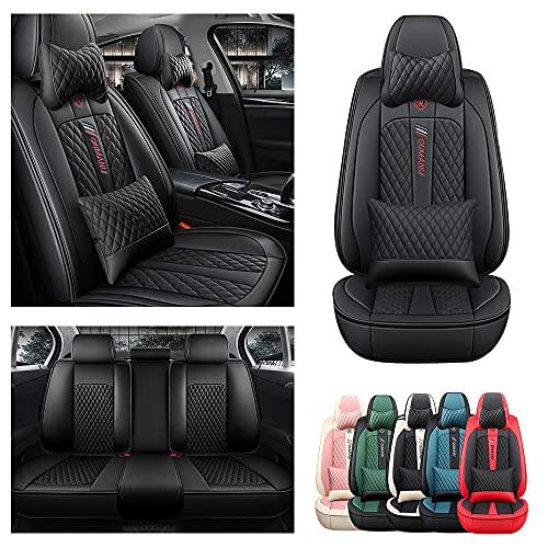 For Toyota Car Seat Cover Full Set Leather 5-Seats Front Rear Protector  Cushion