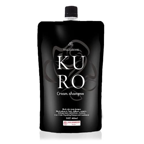 [Amazon Limited Brand] [7 roles per bottle] VALANROSE hair KURO Cream  Shampoo 400g Natural Brown (Gray Hair Dye / Treatment / Damage Care / Scalp  Care