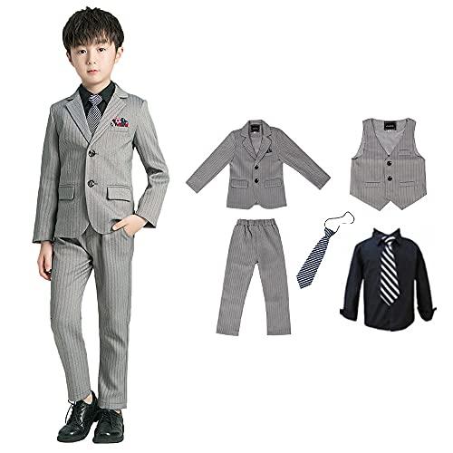 Baby Kids Boys Clothes Gentleman Tuxedo Suit long sleeve Shirt + Waistcoat  Tie Pants Formal Outfits Clothes Boy Costume Wear 1-7 years - Walmart.com