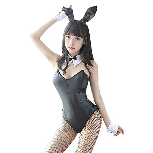 SHLYMP バニーガール バニー セクシー コスプレ エロ 過激 エッチ な えろい ランジェリー 下着 メイド服 メイド 胸空き コスチューム  うさぎ ウサギ ハイレグ レオタード 可愛い レザー レディース 衣装 仮装 クリスマス ハロウィン イベント 撮影パーティー うさ 日本 ...