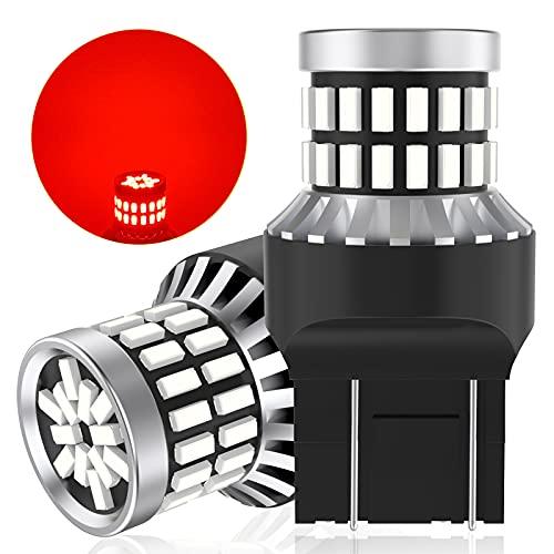 Buy T20 LED double ball for 12V-24V car Red tail lamp / brake lamp W21 / 5W  LED valve General-purpose ultra-high brightness 48 consecutive 3014SMD  non-polar red (2 pieces) from Japan 