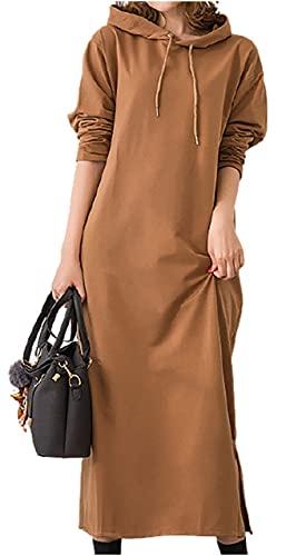 Buy Mueluse Hoodie One Piece Hooded Long Length Dress Pullover