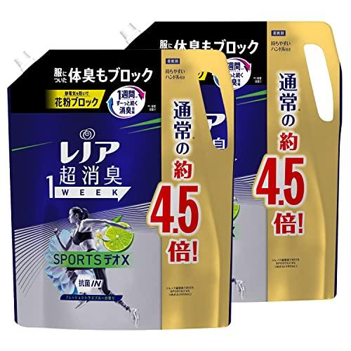 まとめ買い】 レノア 超消臭 1WEEK 柔軟剤 SPORTSデオX フレッシュシトラスブルー 詰め替え 大容量 約4.5倍 (1790mL) ×  2個 日本の商品を世界中にお届け ZenPlus