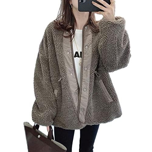 [JINPIN] Ladies Boa Bruzon Boa Jacket Boa Coat Outer Coat Quilting Coat  Fleece Jacket Down Jacket Batting Coat Mouton Coat Reversible Cold  Protection