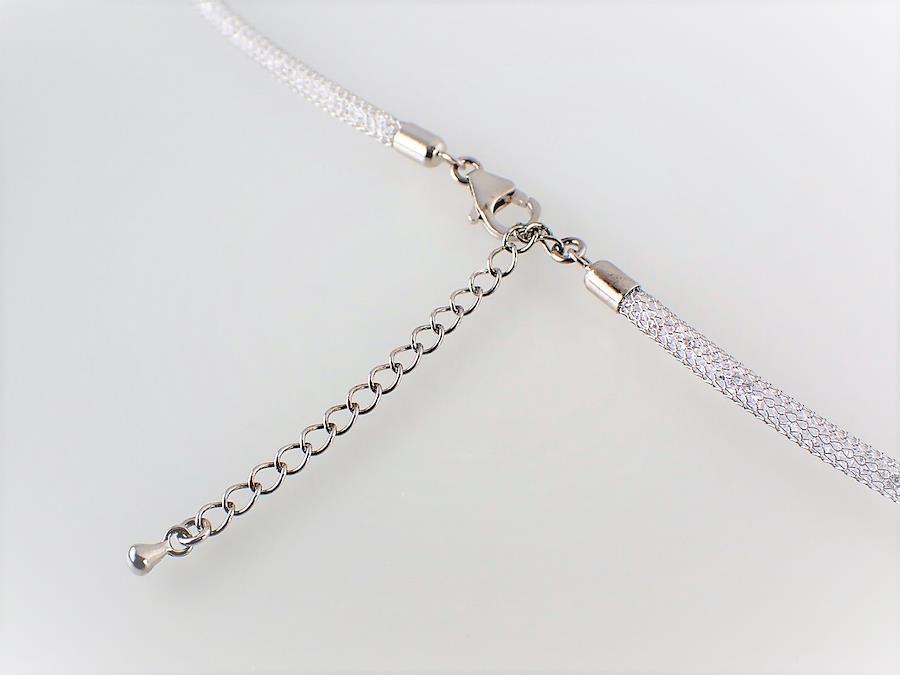 LOUIS VUITTON Necklace Swarovski Chain Monogram Strass Plating Silver from  Japan