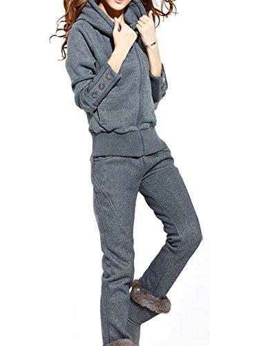 Monore] Sweat Hoodie, Top and Bottom 2-Piece Set, Women's, Brushed