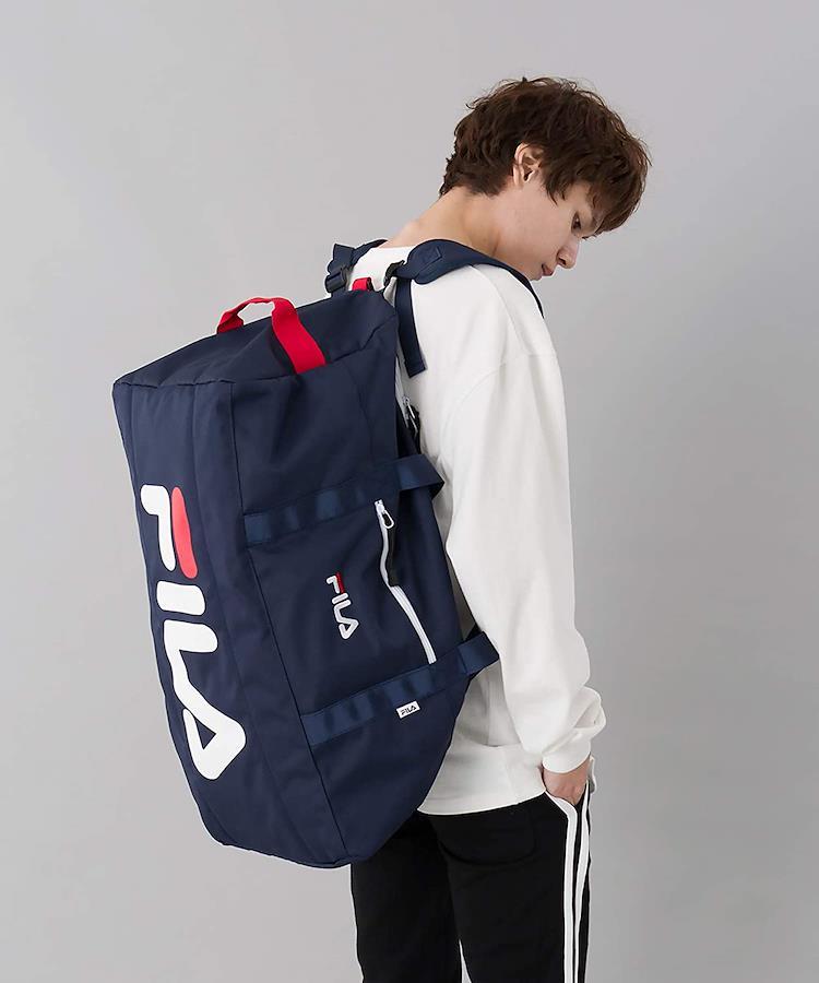 Grit Altijd duif Buy Fila FM2276 Boston Bag Backpack, Large Capacity, 47L, Shoulder Bag,  3-Way, School Trip, Forest School, Travel, Men's, Women's, Club Activities,  Excursions, Training Camps, Accommodation, Boys, Girls, Students, Adults,  Sports, Brand, Crossbody,