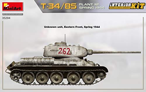 Miniart 1/35 Soviet Army T-34/85 Factory 112 Spring 1944 Full Interior  Internal Reproduction Plastic Model MA35294