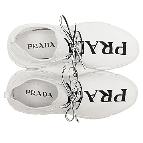 Prada - Black Knit & Silver Logo Sneaker