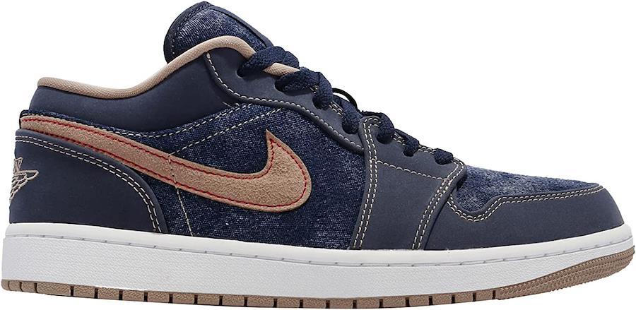 [Nike] Air Jordan 1 Low SE Men's Casual Shoes Air Jordan 1 Low SE Denim  Blue DH1259-400, 27.5 cm [Parallel Import]