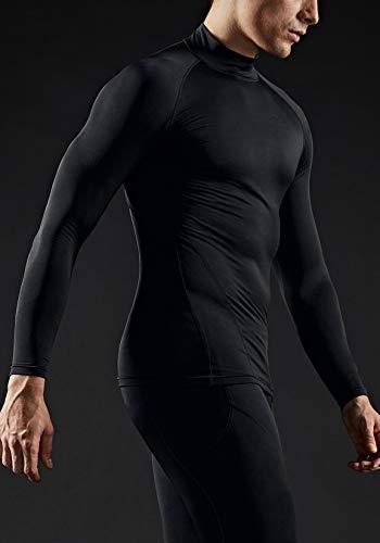 [Tesla] Compression Wear, High Neck, Men's, Brushed Lined [Moisture  Absorption, Quick Drying, Lightweight Heat Retention, Elasticity] Long  Sleeve