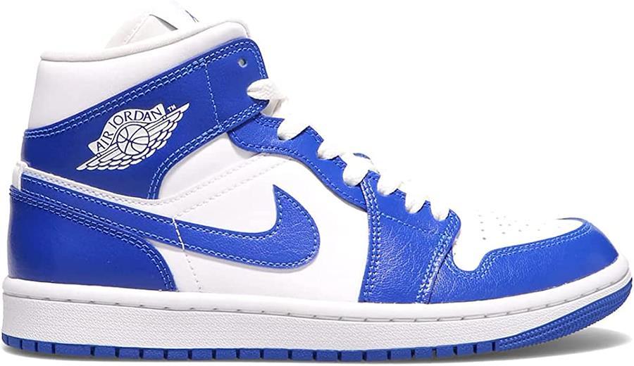 Nike Air Jordan 1 Mid [WMNS AIR JORDAN 1 MID] White/White/Hyper Royal  BQ6472-104 Authentic Product