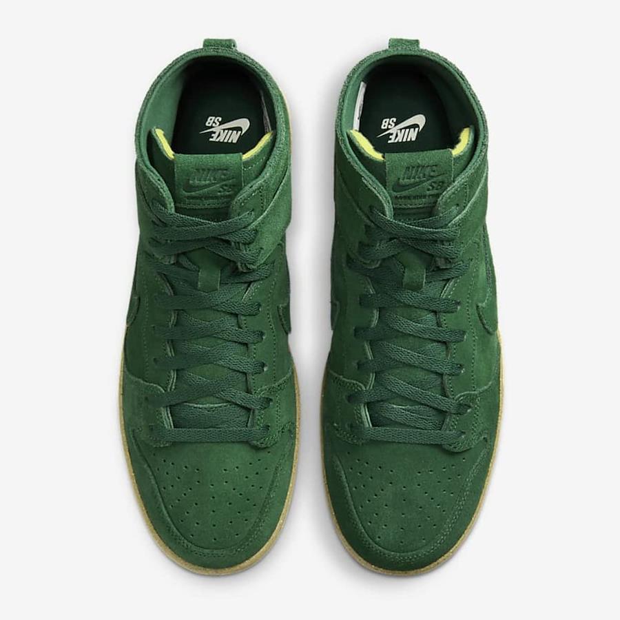 [Nike] SB Dunk High Pro DECON [SB Dunk High Pro Decon] Gorge  Green/Black/Gum Light Brown/Gorge Green DQ4489-300 Authentic Product