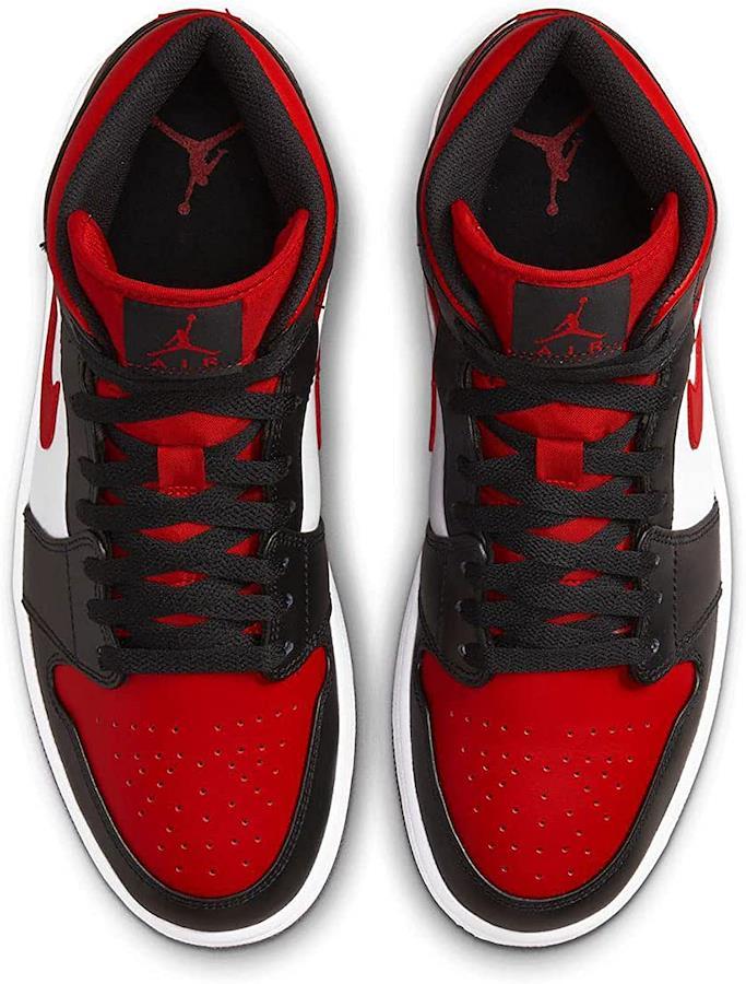 [Nike] Air Jordan 1 Mid AIR JORDAN 1 MID Black/Fire Red 554724-079 Genuine  Japanese Product