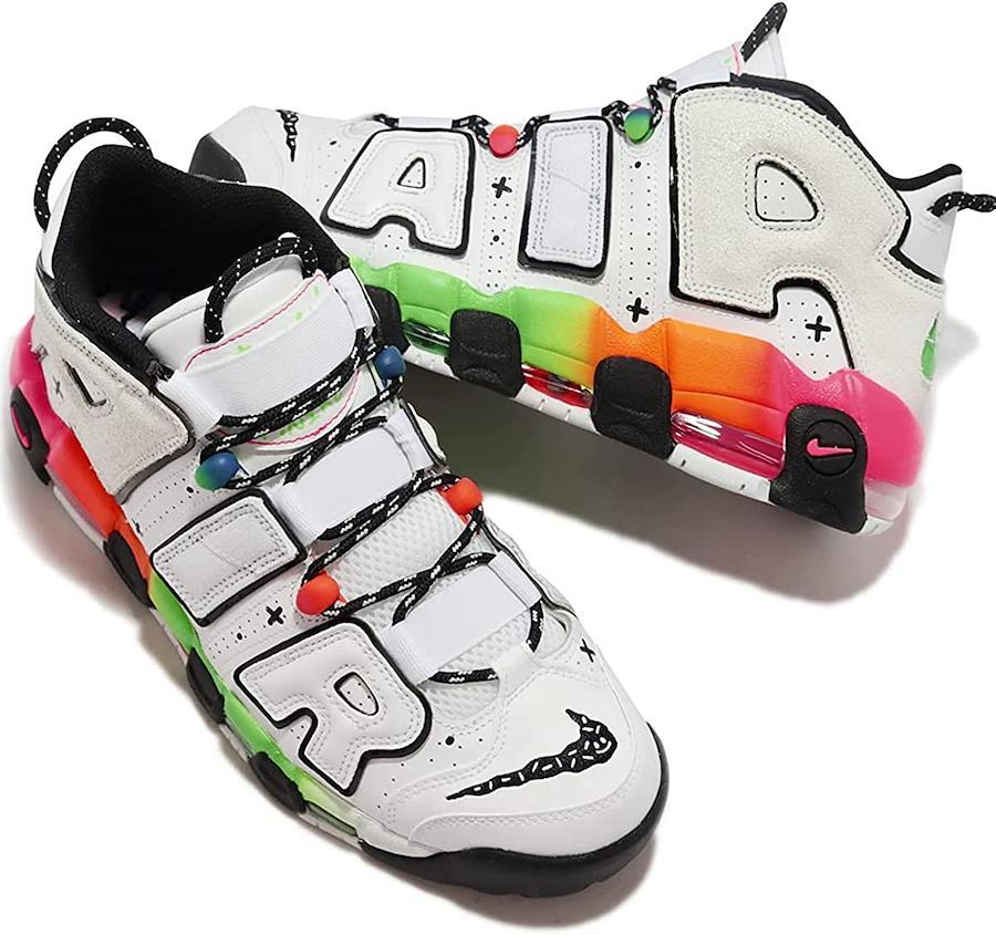 Nike AIR MORE UPTEMPO 96 GHOAST Air More Uptempo 96 Ghost White WHITE TOTAL  ORANGE DV1233-111